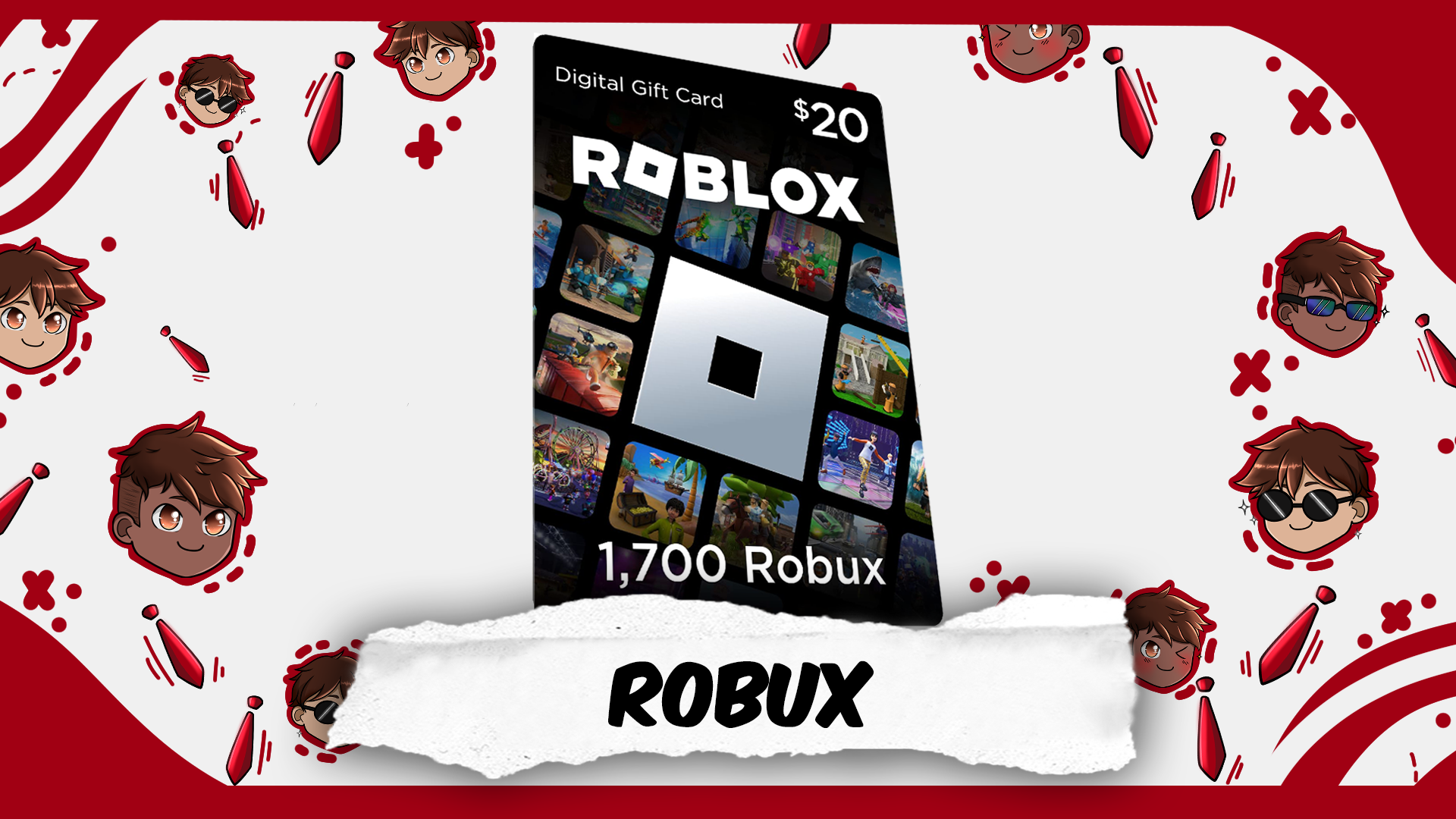 Cartão Roblox - 1000 Robux Código Digital - GSGames - Sua Loja de Jogos  Online