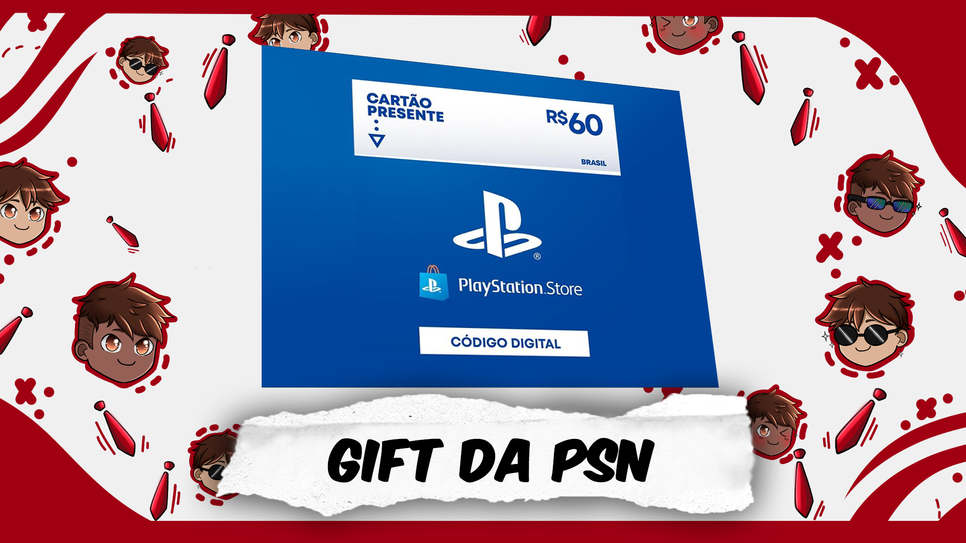 Gift Card PlayStation Store R$60 - Exclusivo Brasil