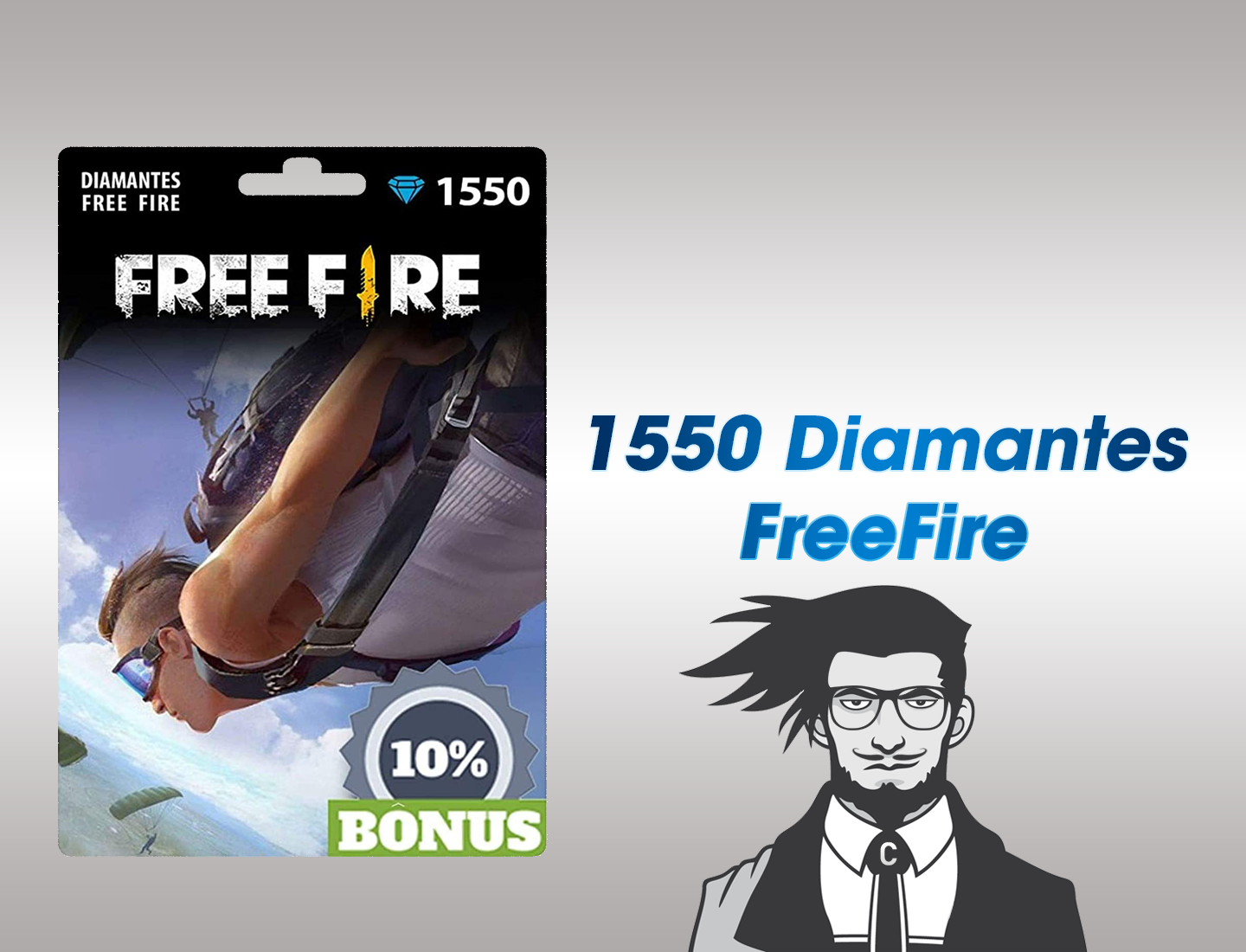 Free Fire 1550 Diamantes Gift Card